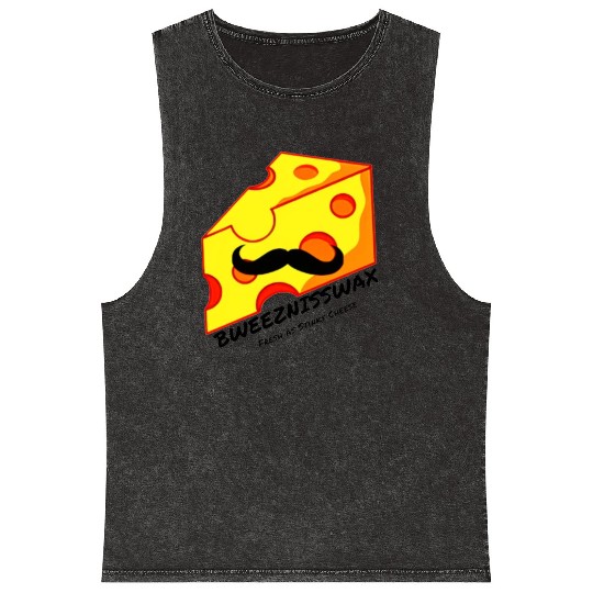 Bweeznisswax Fresh as Stinky Cheese Hat Mineral Wash Tank Tops