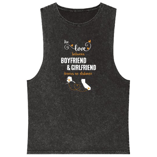 Love Between BF And GF Alaska To California Gift Mineral Wash Tank Tops