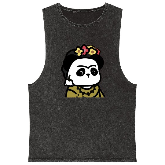 Frida Kahlo D83D DC3CGiant Panda Mineral Wash Tank Tops