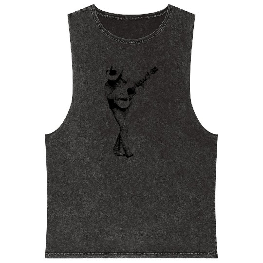 Dwight Yoakam Playing Guitar Mineral Wash Tank Tops