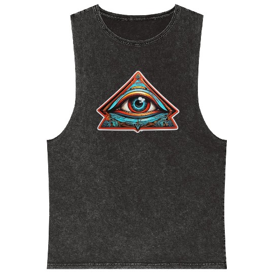 secret society illuminati Mineral Wash Tank Tops