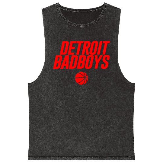 DETROIT BADBOYS GRAPHIC TEES Mineral Wash Tank Tops