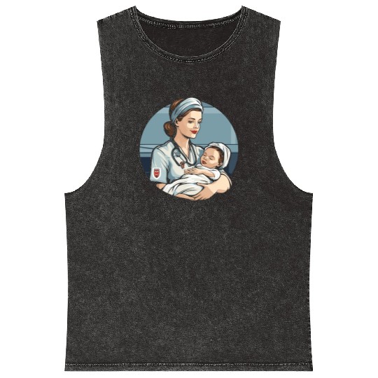 Registered Nurse Medical Medicine Neonatal Nurse Mineral Wash Tank Tops