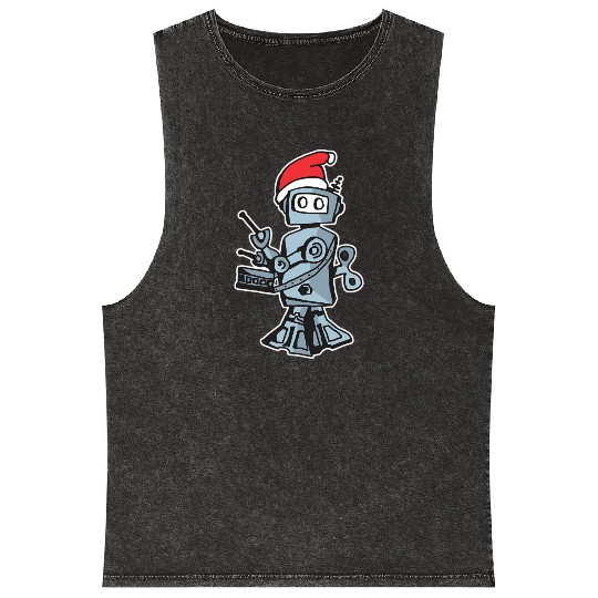 25 Hour Holiday Radio Show robot solo Mineral Wash Tank Tops