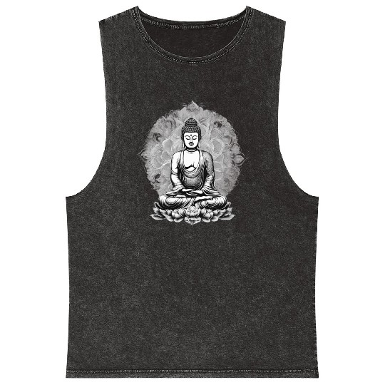 Nirvana Buddhism Mineral Wash Tank Tops