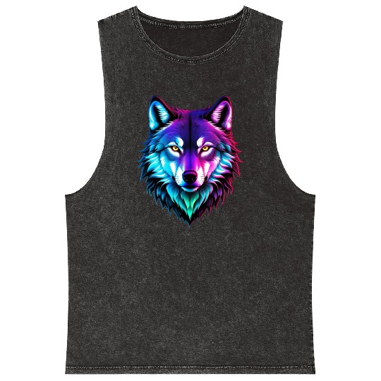 Alpha Wolf Mineral Wash Tank Tops