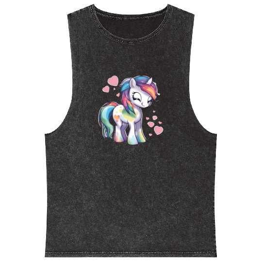 Valentine Pony Mineral Wash Tank Tops