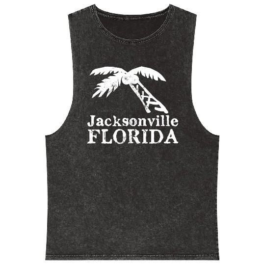 Jacksonville Florida Palm Tree Souvenirs Gifts Mineral Wash Tank Tops