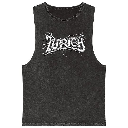 Zurich Metal (Music) Metalheads Zurich Switzerland Mineral Wash Tank Tops