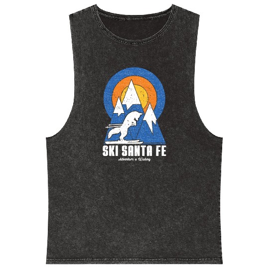 Retro Ski Santa Fe White Fox Mineral Wash Tank Tops