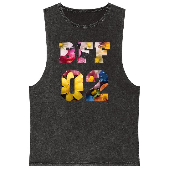 Flower Best Friends for 3 - BFF 02 Mineral Wash Tank Tops