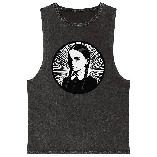 Wednesday Addams Mineral Wash Tank Tops