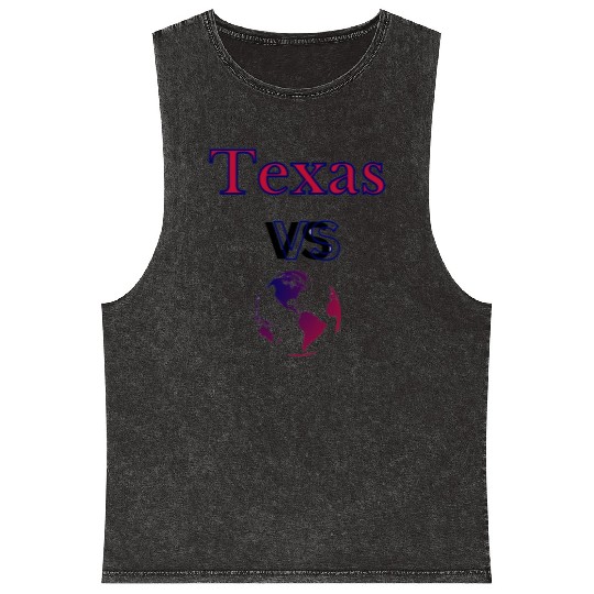 Texas SV The World Merch Design Mineral Wash Tank Tops