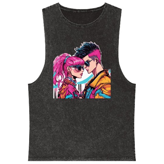 Y2K Fashion Mineral Wash Tank Tops