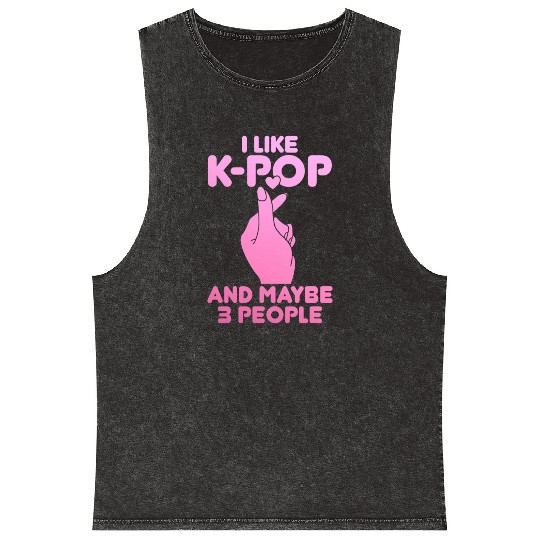 K-Pop Fan Gift Korean Pop Music Mineral Wash Tank Tops