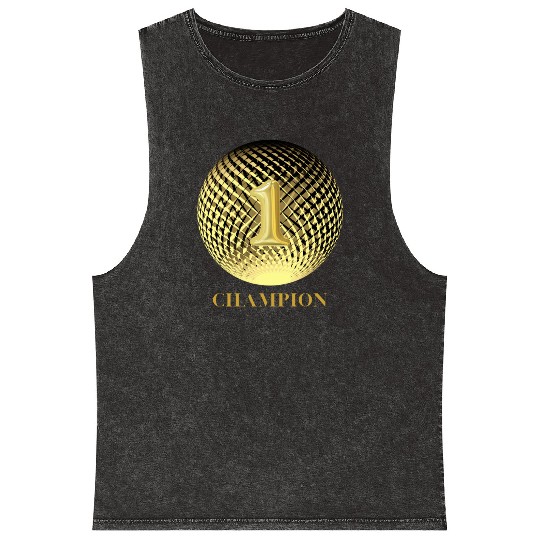Number one Champion Gold medal first place winner Mineral Wash Tank Tops