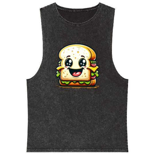 Laughing Sandwich – Lunchtime laughter Mineral Wash Tank Tops