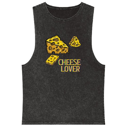 Cheese lover good day holiday street food logo Mineral Wash Tank Tops