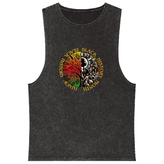 Heritage Embrace: Black History Month Mineral Wash Tank Tops