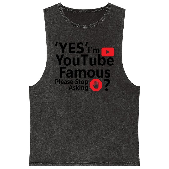 Yes I m YouTube Famous Mineral Wash Tank Tops