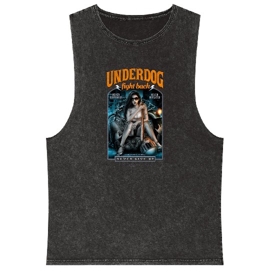 underdog fight back #2 Mineral Wash Tank Tops