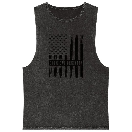 Chemical Engineer Us Flag Chemical Engineers Mineral Wash Tank Tops