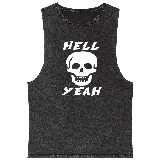 Stone Cold skull hell yeah Mineral Wash Tank Tops