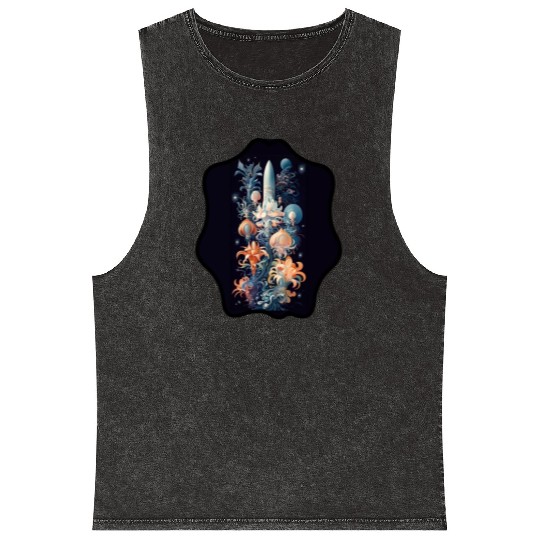 space flower Mineral Wash Tank Tops