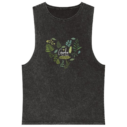 arden Is My Therapy - Garden Flower Plant Design Mineral Wash Tank Tops
