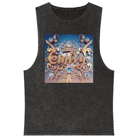 Emily With the crown Mineral Wash Tank Tops