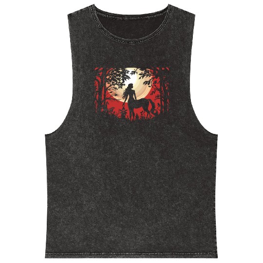 Centaur Mythical Creature Greek Mythology Mineral Wash Tank Tops