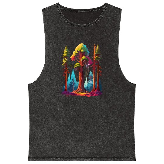Redwood Forest - For Nature Lovers Mineral Wash Tank Tops