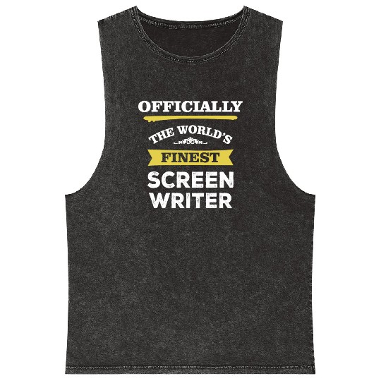 The World's Finest Screen Writer Mineral Wash Tank Tops