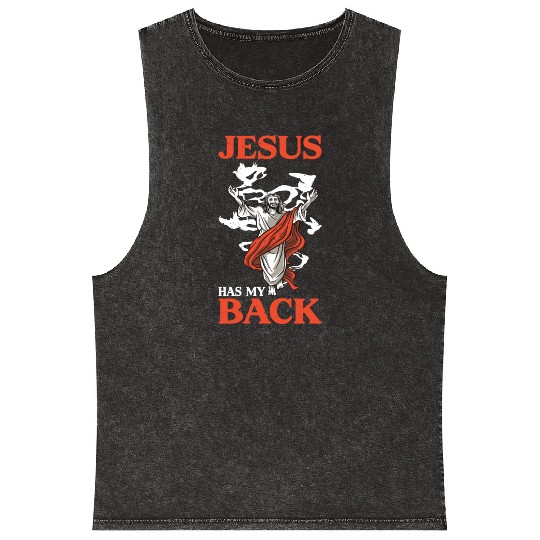 Jesus Has My Back 16 Mineral Wash Tank Tops