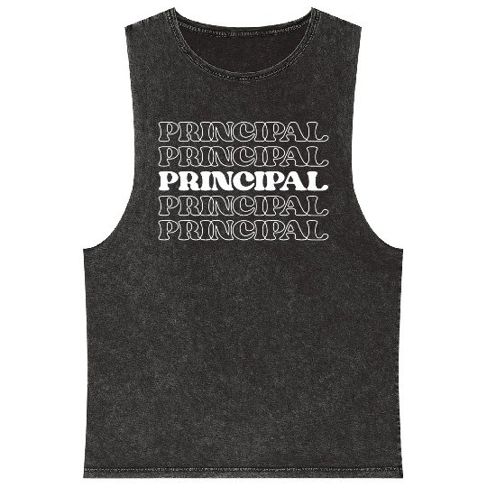 Principal Headmaster Headmistress Head Director Mineral Wash Tank Tops