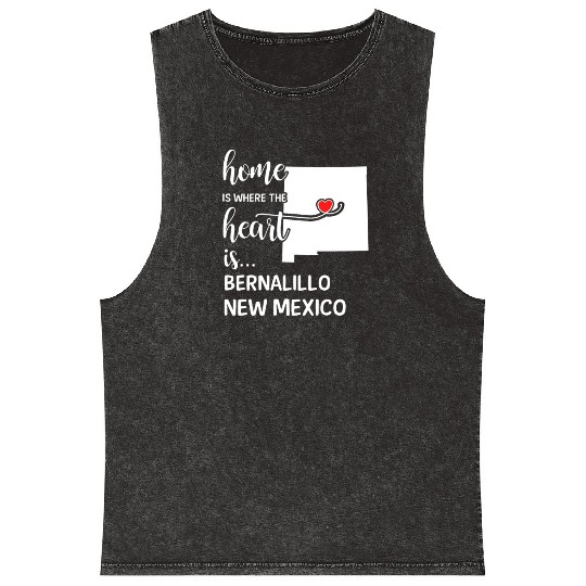 Bernalillo County New Mexico Is Where My Heart Mineral Wash Tank Tops