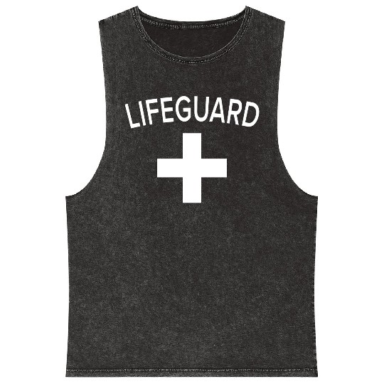 Emp-Lifeguard-Design.Lifeguard Outfit Gift. Mineral Wash Tank Tops