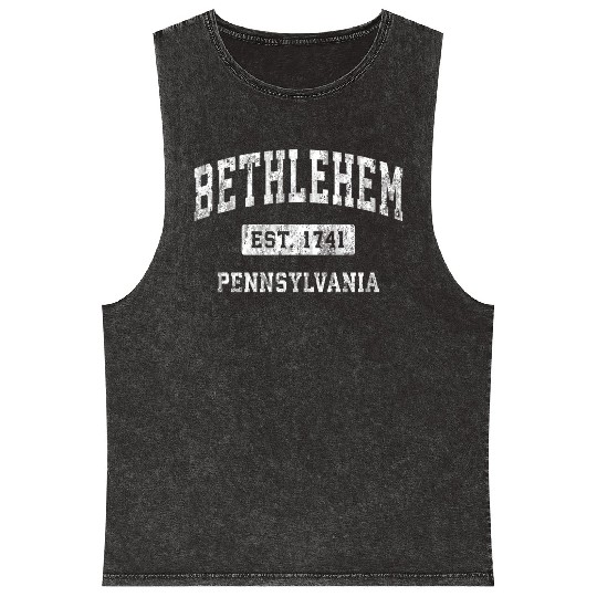 Bethlehem Pennsylvania Pa Established Sports Mineral Wash Tank Tops