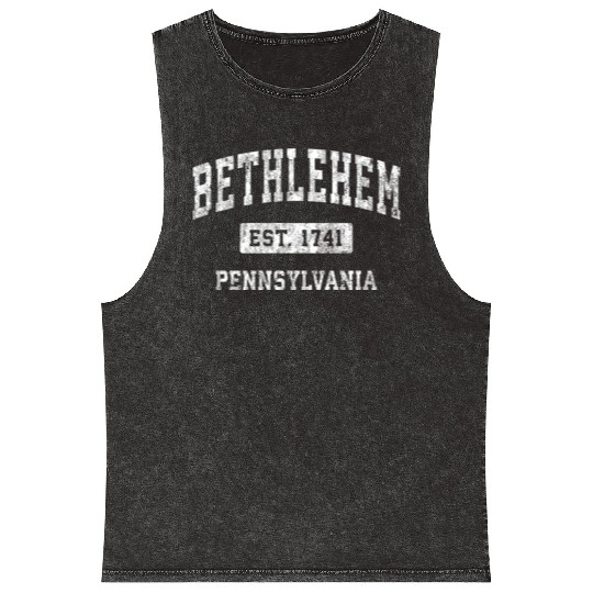 Bethlehem Pennsylvania Pa Established Sports Mineral Wash Tank Tops