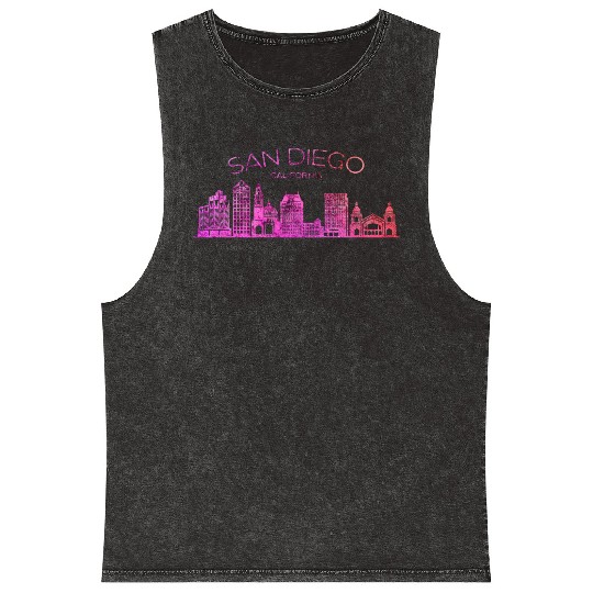 San Diego Mineral Wash Tank Tops