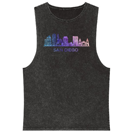 San Diego Mineral Wash Tank Tops