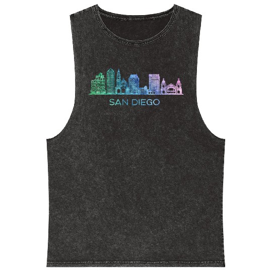 San Diego Mineral Wash Tank Tops