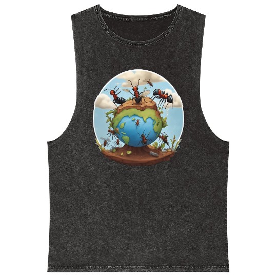 Whispers of Gaia: A Miniature Ballet Mineral Wash Tank Tops