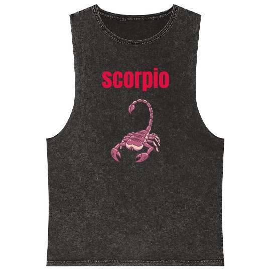 Scorpio Zodiac Sign, Astrology, Horoscope Mineral Wash Tank Tops