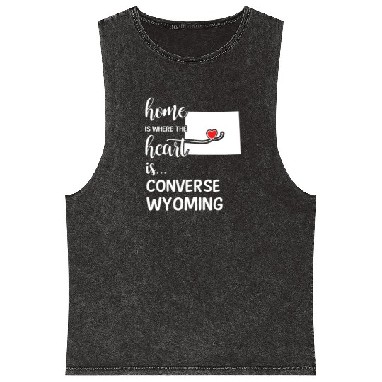 Converse County Wyoming Is Where My Heart IsGift Mineral Wash Tank Tops