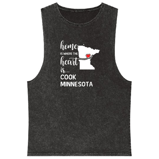 Cook County Minnesota Is Where My Heart Is Gift Mineral Wash Tank Tops