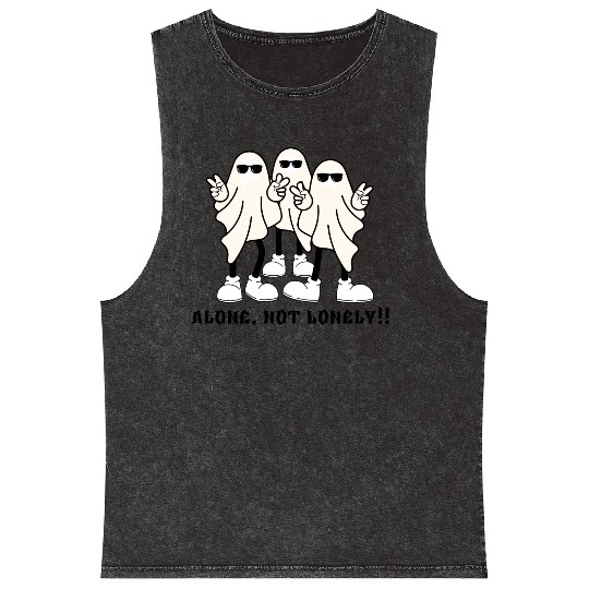 Alone, not lonely!!! Mineral Wash Tank Tops