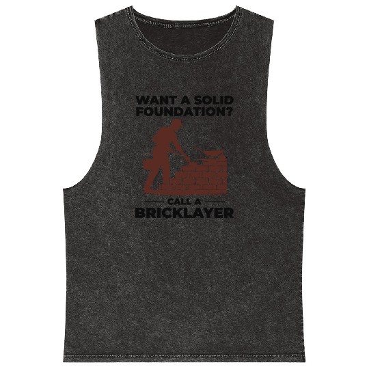 Bricklayer Brick Mason Masonry Brickwork Builder Mineral Wash Tank Tops