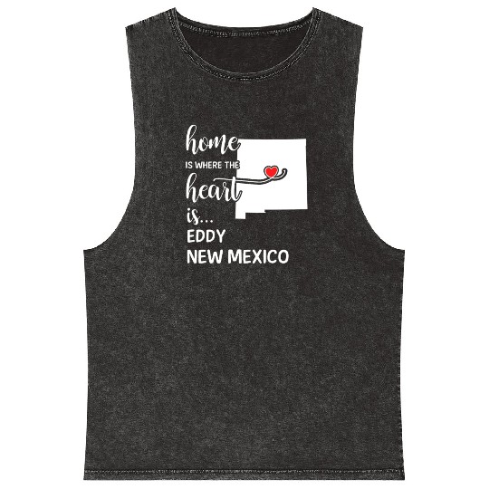 Eddy County New Mexico Is Where My Heart Is Gift Mineral Wash Tank Tops