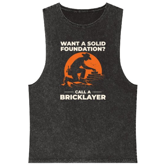 Bricklayer Brick Mason Masonry Brickwork Builder Mineral Wash Tank Tops